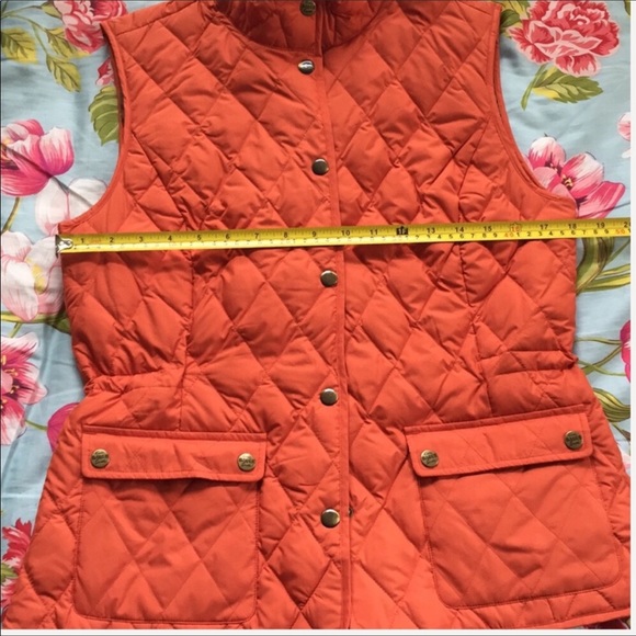 Orange Micro Thin Goose Down Vest Eddie Bauer - Picture 6 of 8